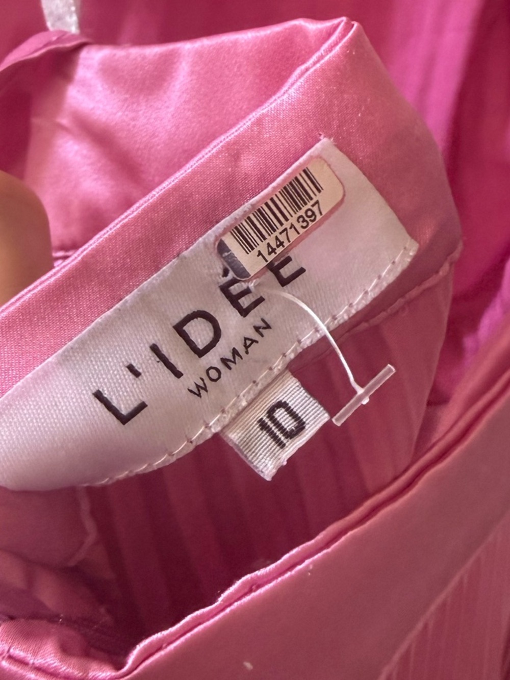 L’IDEE Renaissance Pleated Halter Midi Dress Hot Pink Sz 6 US - Picture 5 of 6